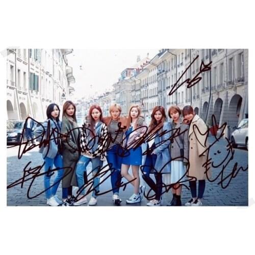 TWICE autographed signed original group photo picture 4*6 inches collection freeshipping 052017
