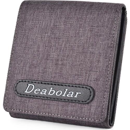 Canvas Wallet Men and Women Short Slim Mini Wallets Coin Purse Card Holder PU Leather Money Bag Vintage High Quality Solid Color