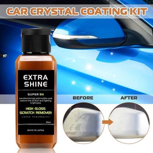 50ml 9H Car Ceramic Liquid Coating Hydrophobic Glass Coating Crystal Liquid Hydrophobic Coating Anti-scratch UV-resistant