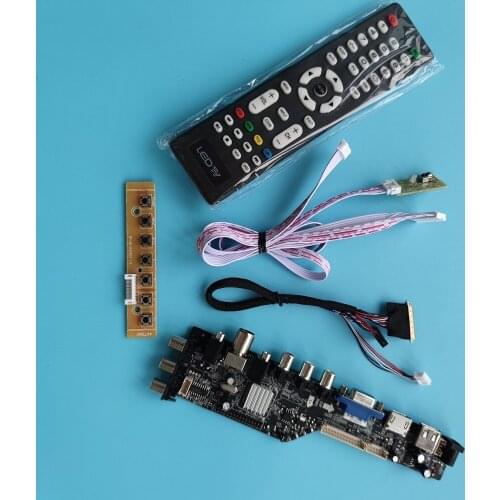 Kit For LTN121AT11 1280x800 remote board driver LED USB HDMI-compatible panel monitor DVB-T DVB-T2 controller digital VGA AV TV