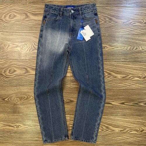 Korean Version Jeans Mens Clothes High Quality Ripped Ink Splash Trousers Adererror Fashion Casual Womens Jeans