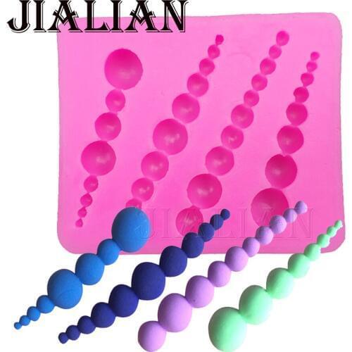 Water droplets Pearls Shaped lace Silicone Mold Cake Decoration Fondant Cake 3D Mold High quality T0163