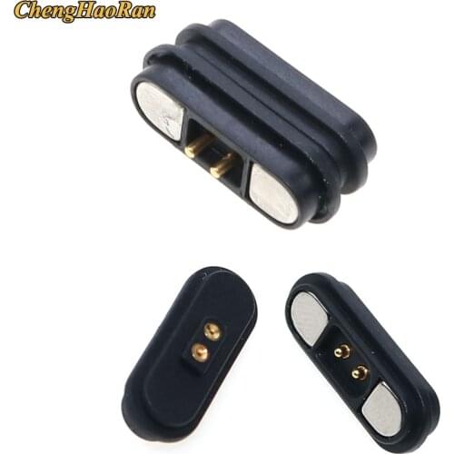 1pair 3A Magnetic Pogo Pin Connector 2 Positions Pitch 2.2 MM Spring Loaded Header Contact Strip Power Charge Data Transfer