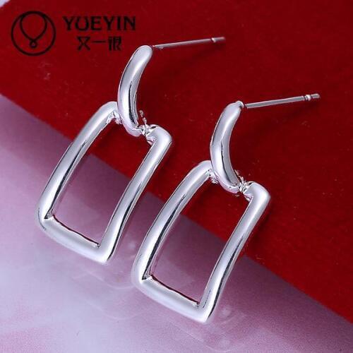 Cute earrings Wholesale chaep silver plated stud earrings for women fashion wedding jewelry Nickle free Anniversary