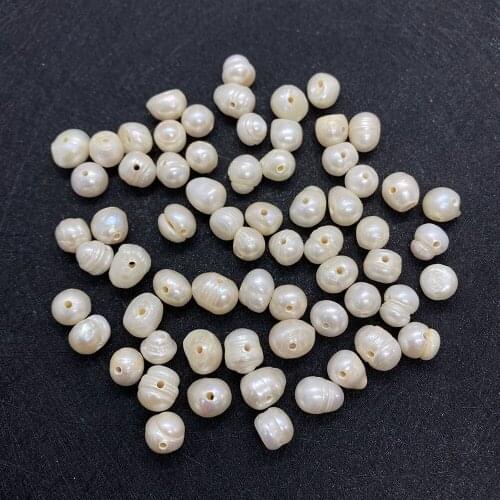 Natural White Freshwater Beads 5-15 Mm Irregular Rice-shaped Pearls DIY Jewelry Making Fashion Necklace Jewelry Accessories