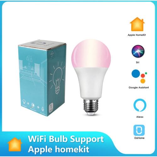 NEW Smart Bulb E27 9W Wifi Led Light Bulb RGB+cold And Warm Light Dimming Bulb Work With Alexa Echo Google Homekit Siri Dohome