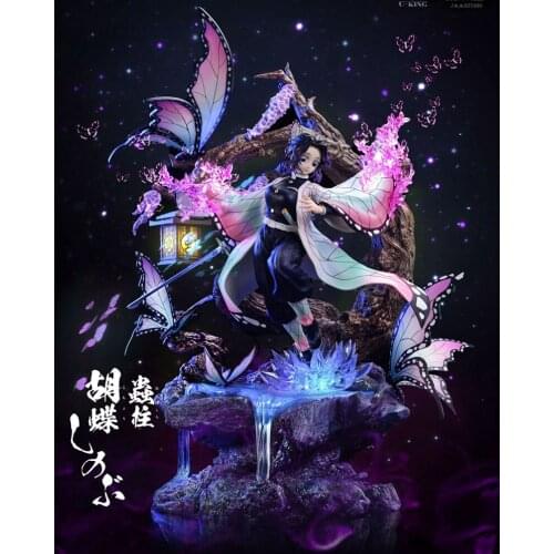 Presale [Yihong] U-King MRJ Studio Butterfly Ninja Column Can Light Up GK Limited Edition Handmade Resin Statue Figure