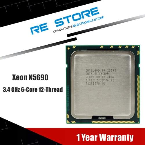 Intel Xeon X5690 3.46GHz 6.4GT/s 12MB 6 Core LGA 1366 SLBVX CPU Processor