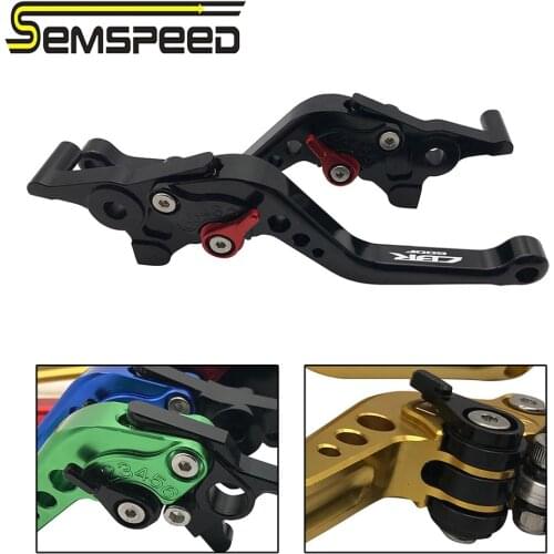 SEMSPEED With Logo CBR600F Accessories CNC Motorcycle Short Brake Clutch Levers 22mm Handle Grips For Honda CBR 600F 2011-2013