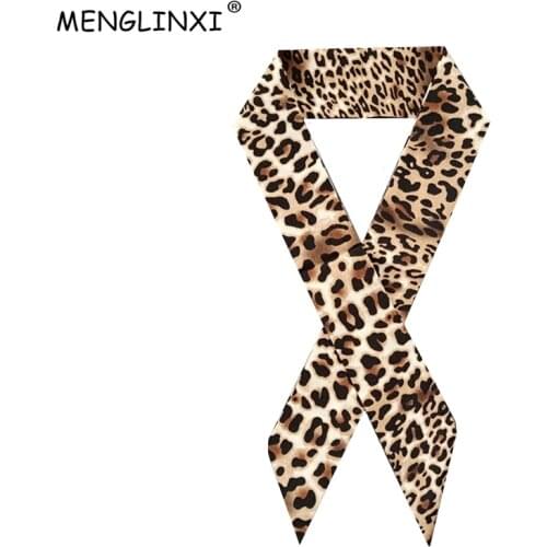 Fashion Leopard Scarf Women Bag Scarf 2020 New Brand Skinny Scarf For Women Head Neck Long Handle Bag Scarves Wraps