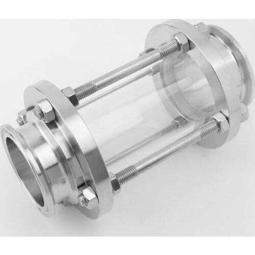 2" Pipe Flow Sanitary Sight Glass Tri Clamp Type Fitting Ferrule OD 64mm