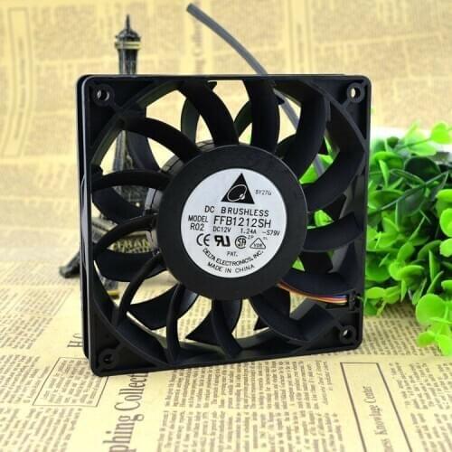 The Delta FFB1212SH 12025 12V 1.24A 12CM High speed fan free shipping