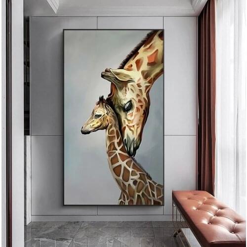 Animal Art Giraffe Canvas Painting Modern Animals Prints and Posters Cuadros Wall Art Pictures for Living Room Home Decoration