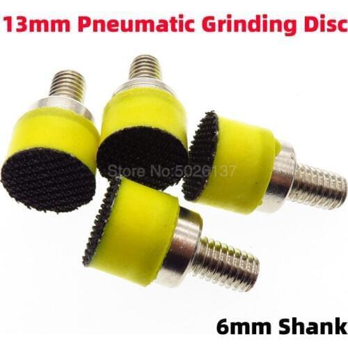 1Pc 13mm Pneumatic Grinding Disc M6 Shank Small Polisher Sander Orbital Machine Polishing Sandpaper Polish Pad Plate Suction Cup