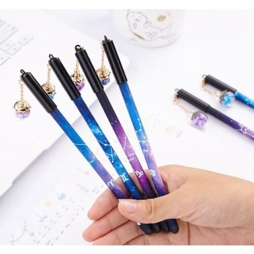12PCS/Set Black Gel Pen Kawaill Creative 12 Constellation Romantic Gel Pen Stationery Wholesale