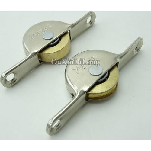 10PCS Sliding Door Roller Cabinet Copper Wheel Pulley For Wardrobe Cupboard Window Furniture Hardware