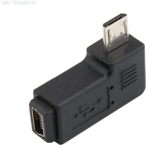 5Pin Female SB Mini to Micro 5Pin Male 90 Degree Angle right Adapter Converter Promotion Free Shipping 100pcs/lot