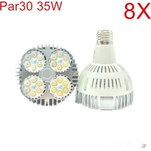 8PCS High Power 35W Par30 LED Spot Light for Tracking Lights with Internal Fan, used for Supermarket Tracking Light AC110V/220V