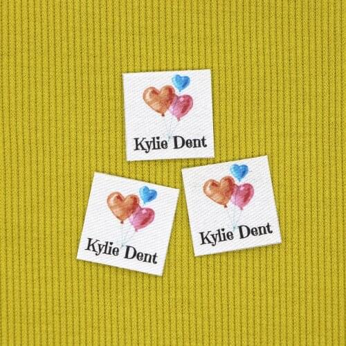 96 pieces Personalized name Labels for child, Custom logo tags, Iron on label, Custom Clothing Labels(YT243)