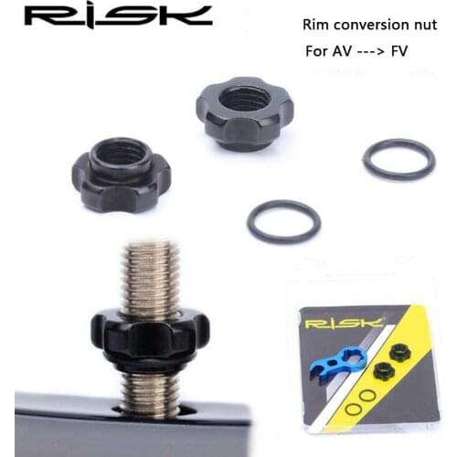 RISK MTB Vacuum tire modification accessories Vacuum tire nozzle fixing ring AV to FV fixed Ring for Tubeless valve Ring
