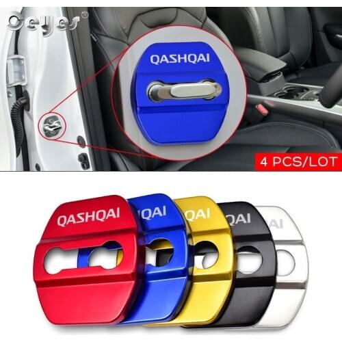 Car-Styling car door lock cover Auto Case For Nissan qashqai j11 J10 2008-2020 Car Styling Badge Emblems Accessories 4pcs/set