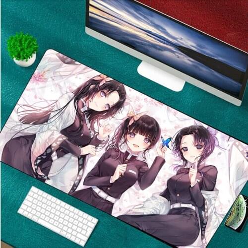 Large Desktop Mouse Pad Cute Game Learning Unisex Anime Kimetsu No Yaiba Office Mat Super Durable Precision Seaming