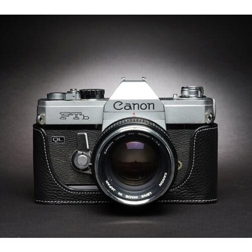 Design for Canon FT FTQL FTb TL TLB TX Handmade Genuine Leather Camera Cover Bag Half case