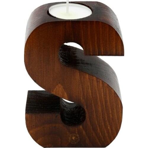 Come on Maydi Wooden Letter candle Holder-VE candle and candlestick свеча и подсвечник vela y candelero