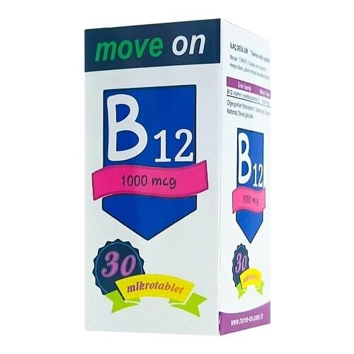 Move On Vitamin B12 1000 Mcg 30 Sublingual Microtablet