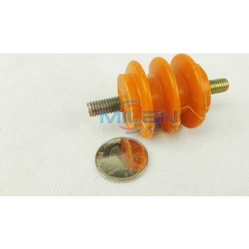 1pcs Twin screw 40 * 8 screw mouth M8 Low pressure yellow insulator Power distribution cabinet zero row insulation column rod