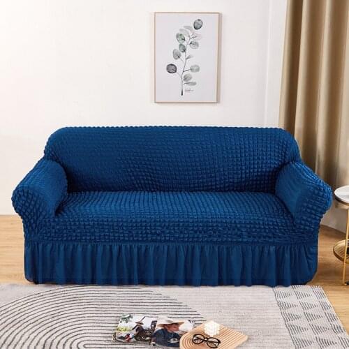 Elastic Thick 3-seater Sofa Cover for Living Room Armchair Magic Big Sofa Slipcovers Cushion Covers with Skirt Couch Cover