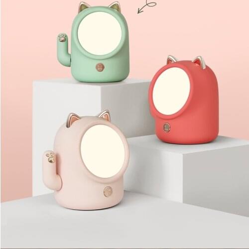 Xiaomi Hot Lucky Cat Night Light USB Charging LED Touch Night Light Baby Feeding Bedroom Bedside Lamp Gifts
