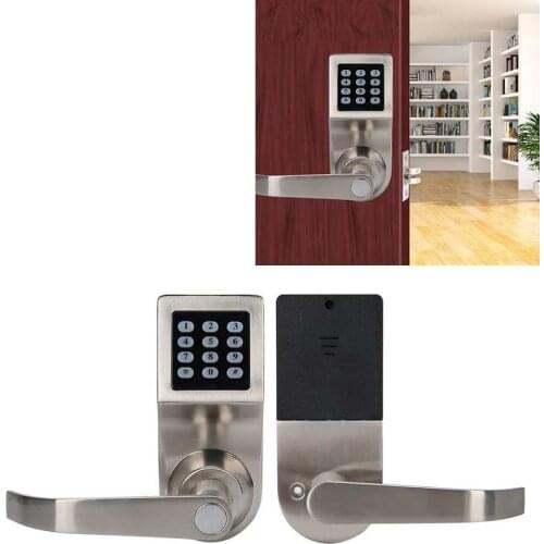 Induction Electronic Password Lock Smart Digital Door Lock with IC Card Codes and Key Unlocking Security Door Entry