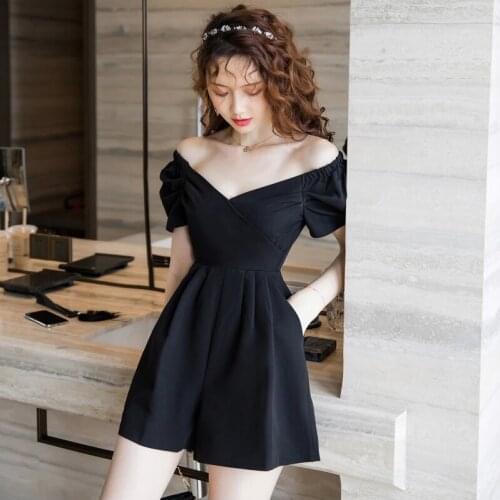 New arrival fashion summer jumpsuit women OL temperament casual sexy v-neck korean retro simple chic high waist a-line jumpsuit