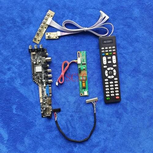 KIT DVB Digital Signal LCD screen drive board Fit LQ141K1LB1C/LT141DEVEP00 1280*800 LVDS 30-Pin 1CCFL HDMI-compatible VGA AV USB