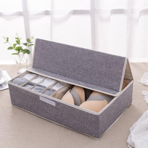 17 Grids Underwear Socks Storage Box Drawer Bra Finishing Case Wardrobe Panties Organizer Boxes Underwear Container Dust-Proof