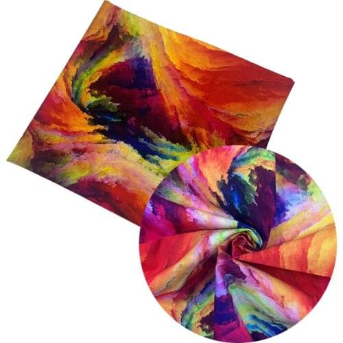 Beautiful Digital Printing 100% Cotton Colour Bottom Colorful Clouds Pattern Sewing Material Children Fabric Diy Shirt Clothing