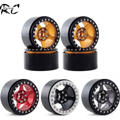Metal 5 Spokes 2.2 Inch Beadlock Wheels Rims for 1/10 1/8 RC Crawler Traxxas TRX6 TRX4 SCX10 YK4082 YK6101 KM5 6x6 TC8 Marksman