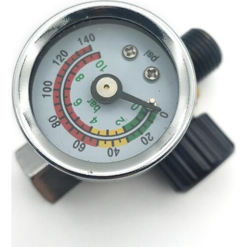 Metal Spray Paint Gun Air Pressure Regulator Spray Gun Pressure Gauge 0-0.10Mpa