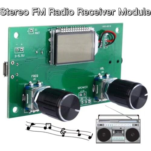 Upgraded DSP PLL Digital LCD Stereo FM Radio Receiver Module 87-108MHz With Serial Control Frequency Range 50Hz-18KHz Modulation