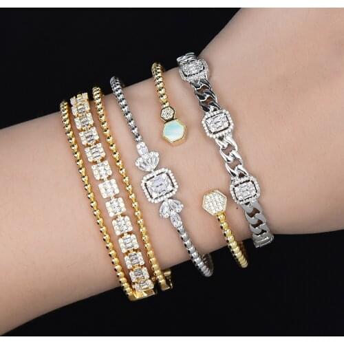 Kellybola European Trendy fashion stackable mix match bracelets Bangle For Women Shiny CZ Jewelry Accessories High Quality