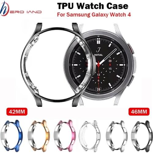 Soft TPU Protective Watch Case for Samsung Galaxy Watch 4 Classic 46MM 42MM 4 40mm 44mm Smartwatch Cover Screen Protector Shell