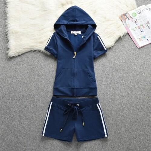 New Summer Cotton Women Short Casual Two Piece Clothing Tracksuit Pockets Loose Shorts Set Female Hooded Casual Sets S-2XL