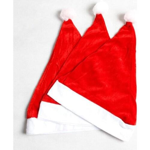 New Year Christmas Hat Home Plush Christmas Caps Xmas Santa Fancy Costume Santa Claus Eve Key Gifts