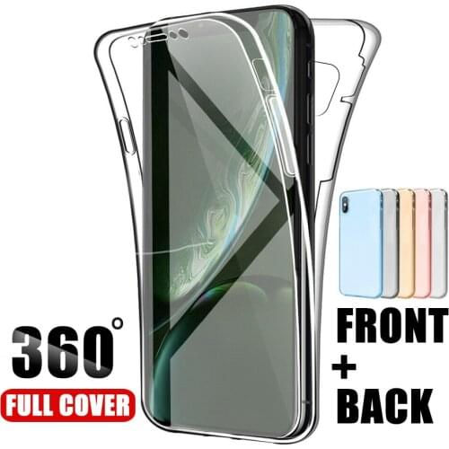 360 Full Protective Cases For IPhone 12 Mini 11 Pro XR XS Max Double Silicone Clear Soft Cover For IPhone 6S 7 8 Plus 5S SE 2020