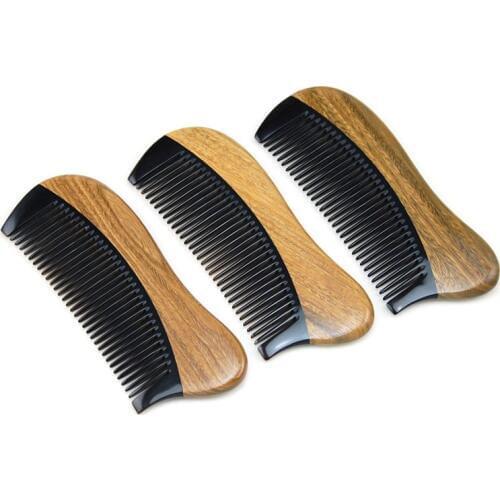 Wholesale Hair Care and Beauty Massager 10pcs/lot Top Quality Massage Comb Natural Green Sandalwood Hair Vent Brush