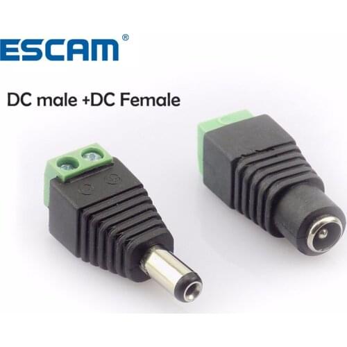 5 pair (10pcs) Coax Cat5 To Bnc DC Power Male jack plug DC female Connector plug adapter Av BNC UTP for CCTV Camera Video Balun
