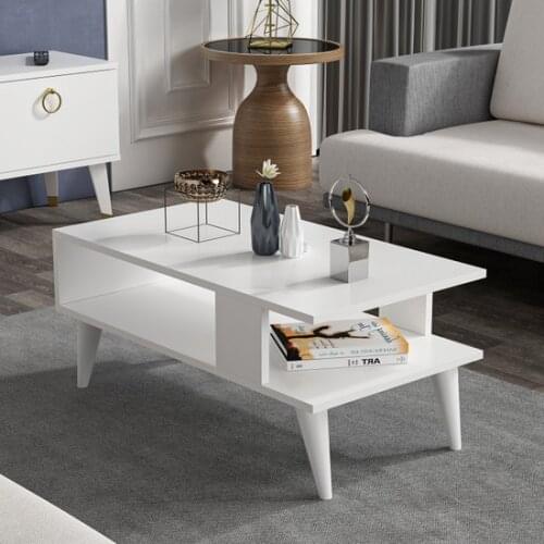 Modern VERA MEDIUM coffee table WHITE-WHITE coffee table table basse