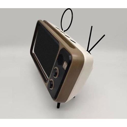 Stereo Bracket Movies Mobile Phone Bluetooth Speaker TV Music Player Retro Pocket Home Audio Electric Portable Mini Wireless