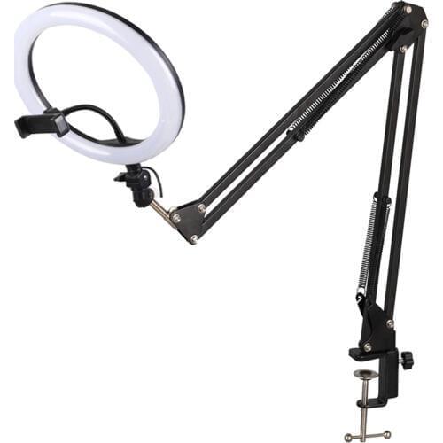 Video Light Dimmable Led Selfie Ring Light Desktop 8 10 Inch For Youtube Studio Makeup Photography with Tripod Stand Phone Clip